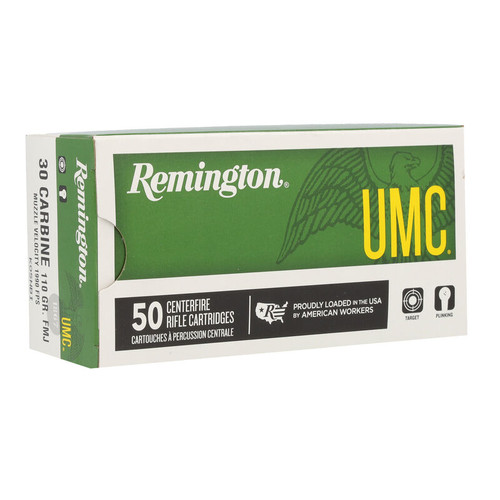 Remington UMC .30 Carbine 110 gr FMJ Rifle Ammunition 50 rds Nexgen Outfitters