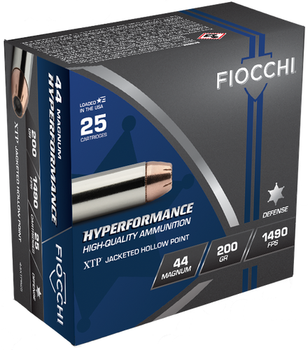 Fiocchi Hyperformance Defense .44 Remington Mag 200gr Extreme Terminal Performance Hollow 25Rnd Handgun Ammunition Nexgen Outfitters