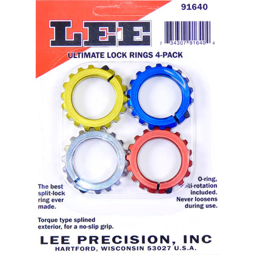 MOX1130847 Lee Precision 91640 Ultimate Spline Drive Lock Rings 4pk Nexgen Outfitters
