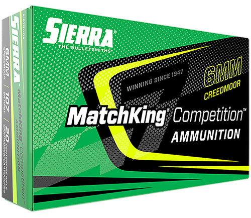 SH145621 Sierra MatchKing Competition 6mm Creedmoor 107gr 20Rnd Rifle Ammunition Nexgen Outfitters