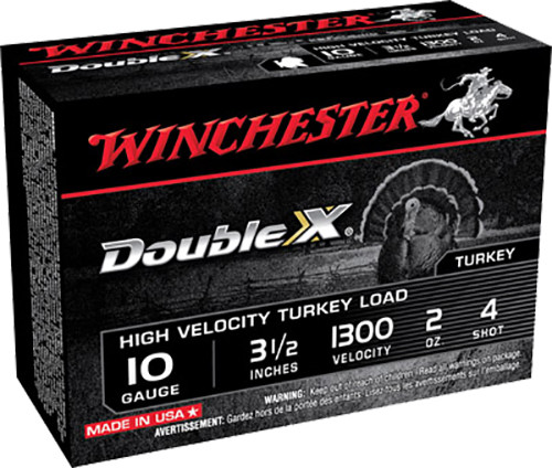 SH67755 Winchester Double X 10 Gauge 3.5" 2oz #4 Copper Plated Shot 10Rnd Turkey Shotgun Ammunition Nexgen Outfitters