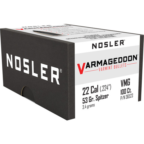 PA1206514 Nosler Varmageddon .224 Cal. 53 Gr. Fb Tipped Varmint Bullets - 100cnt Nexgen Outfitters