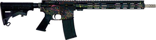 Great Lakes AR15 "SAVED BY THE SPLATTER" .223 Wylde 16" 1:8 SS Bbl/Black Splatter Semi-Automatic Rifle Nexgen Outfitters