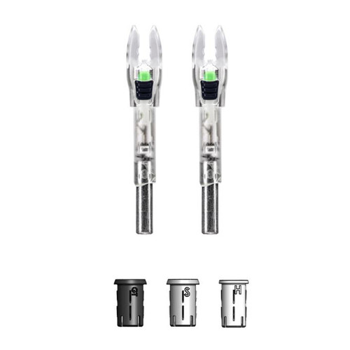 Nockturnal Shift Universal Size Green Lighted Nock - 2pk Nexgen Outfitters