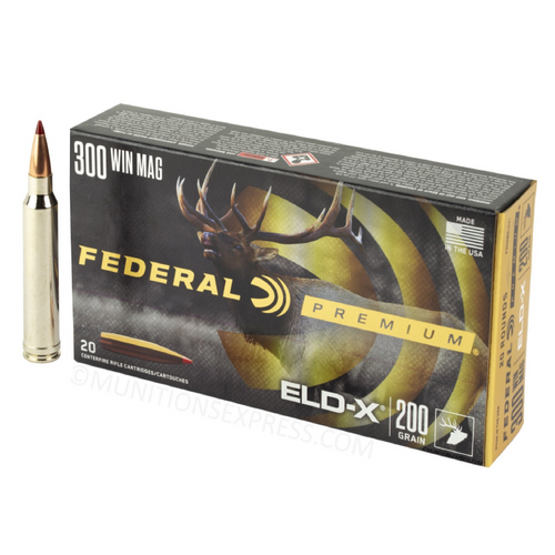 Federal Premium .300 Winchester Magnum 200 Grain Hornady ELD-X Polymer Tip 20Rnd Rifle Ammo