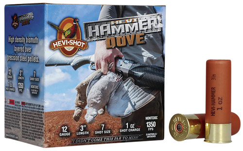 Hevi-Shot Hammer Dove 12 Gauge 1 oz 3" #7 Non-Toxic 25Rnd Shotgun Ammo