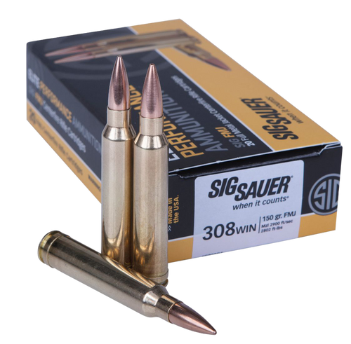 Sig Sauer Elite Performance 308 Winchester 150 Grain Full Metal Jacket 20Rnd Rifle Ammo