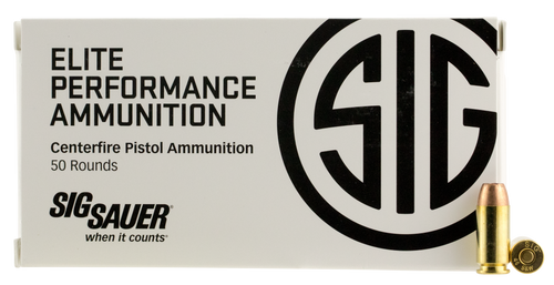 SIG Sauer Elite Performance .40 S&W 165 Grain V-Crown Jacketed Hollow Point Projectile 50Rnd Handgun Ammo Nexgen Outfitters