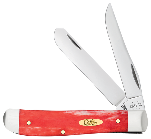 Case Smooth Dark Red Bone Mini Trapper with Pinched Bolsters