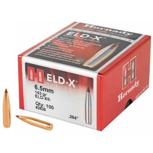 Hornady ELD-X 6.5mm 143 gr Bullets-100cnt