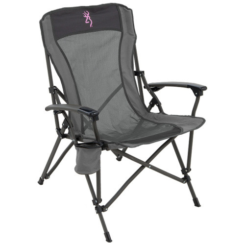 Browning Camping Fireside Chair - Charcoal/Gray/Pink