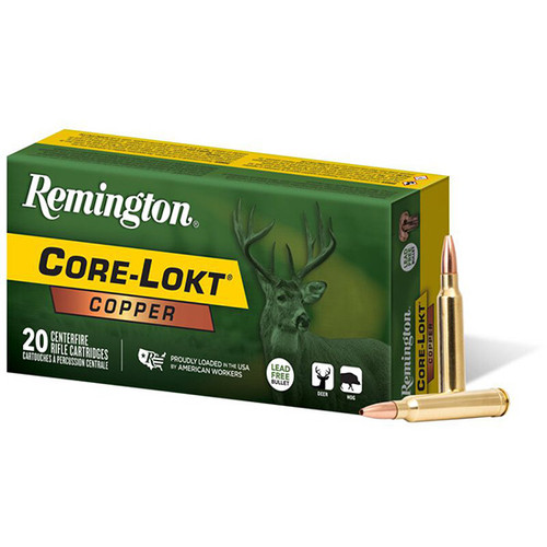 Remington Core-Lokt Copper 300 Winchester Magnum 180gr Solid Hollow Point Lead Free 20Rnd Rifle Ammo