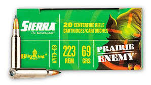 Sierra Prairie Enemy 223 Remington 69gr Sierra BlitzKing Polymer Tip 20Rnd Rifle Ammo Nexgen Outfitters