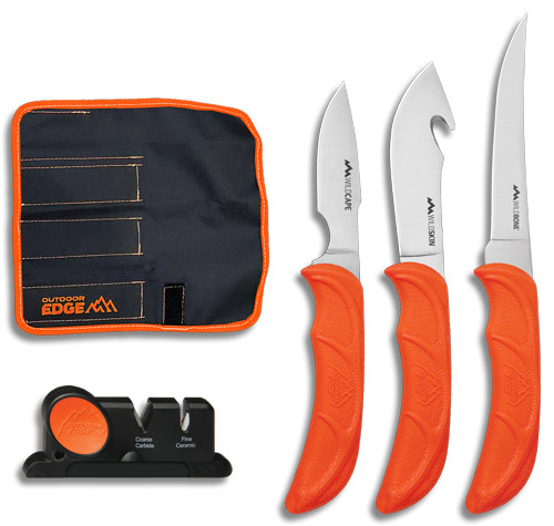 Outdoor Edge Limited Edition WildLite 3pk Knives with Sharpener Nexgen Outfitters