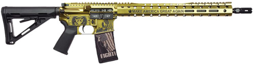 Black Rain Ordnance Spec15 5.56 NATO 30+1 16" Black Bbl/Trump FX Custom Gold "Make America Great Again" Semi-Auto Rifle Nexgen Outfitters