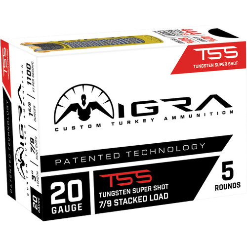 Migra Hybrid Turkey 20 Gauge 3" 5/9 Stacked Lead/Tungsten 1-1/2oz 5Rnd Shotgun Ammo