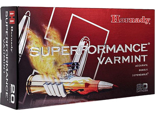 Hornady Superformance Varmint 223 WSSM 55gr V-Max Polymer Tip 20Rnd Rifle Ammo