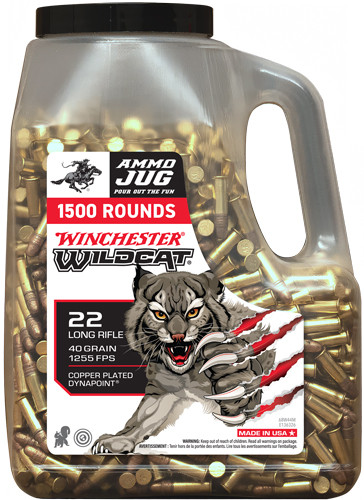 Winchester Wildcat Dynapoint 22LR 40gr 1500Rnd Grain Plated Hollow Point Rifle Ammo