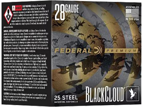 Federal Premium Black Cloud Waterfowl 28 Gauge #4 Shot 3" 3/4oz Steel Shotgun Ammo