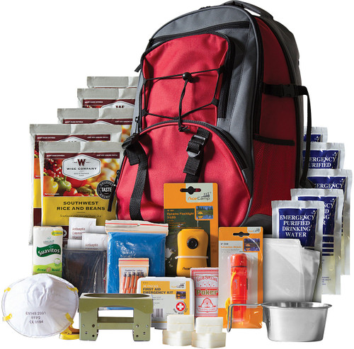 LM695044 Wise Foods 5 Day Survival Backpack - Red Nexgen Outfitters