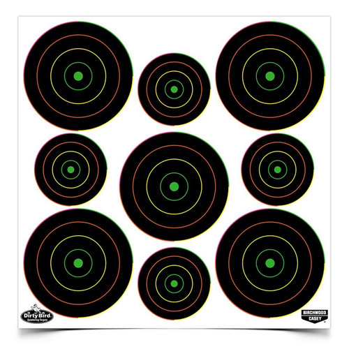 BHBC 35828 Birchwood Casey Dirty Bird Multi-Color 2" and 3" Targets - (Per 180) Nexgen Outfitters