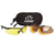 SH24938 Walkers Game Ear Sport Glasses - Black Frame/Clear, Yellow, Amber and Brown Lenses Nexgen Outfitters
