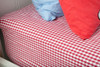Red Gingham Single Fitted Sheet