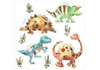 Friendly Dinosaurs Large Canvas