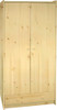 Kids Rooms' Pine Tall Wardrobe 2 Doors And 1 Drawer