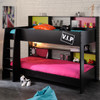 Paco Black Bunk Bed with Storage