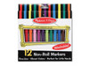 12 Non-Roll Felt-Tip Pens