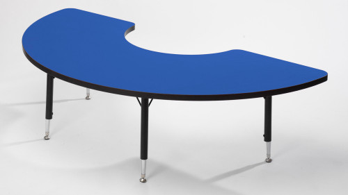 An image of Tuf Top Height Adjustable Arc Table Blue