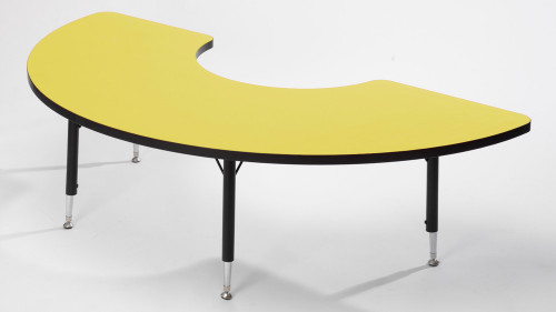 An image of Tuf Top Height Adjustable Arc Table Yellow