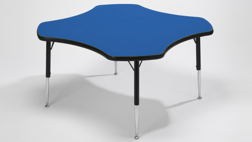 An image of Tuf Top Height Adjustable Clover Table Blue