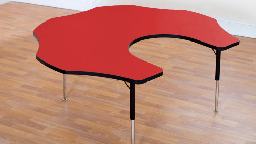 An image of Tuf Top Height Adjustable Teacher Flower Table Red
