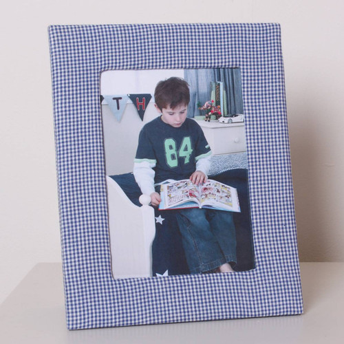 An image of Photo Frame - Blue Gingham