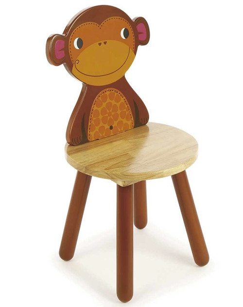 An image of Children's Wooden Safari Monkey Chair