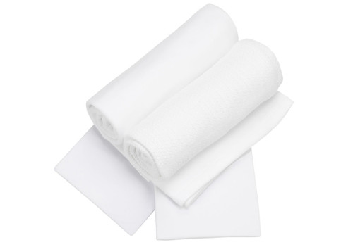 An image of Cot Bed Bedding Starter Set in Pure White