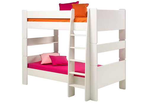 An image of Kids Rooms' White Bunk Bed