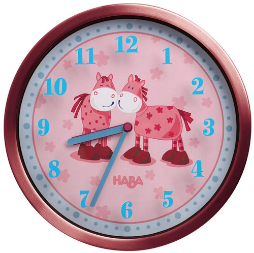 An image of Haba Pink Pony Wall Clock