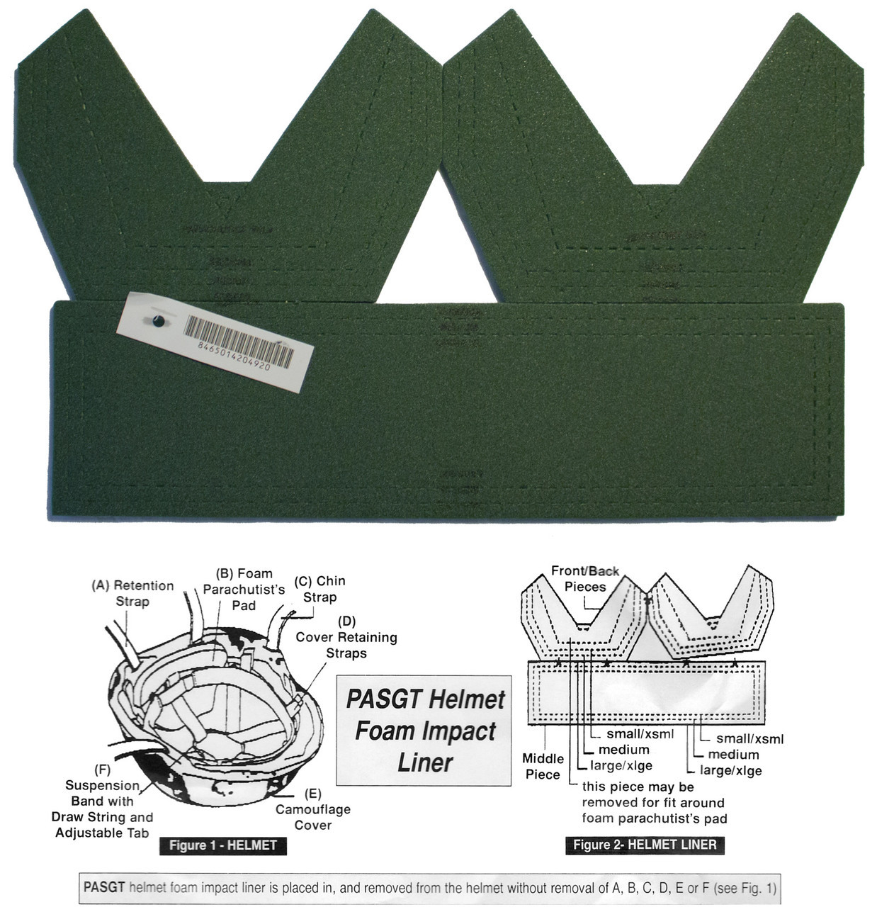 Pasgt Modifier Kit PASGT Helmet Impact Liner - Thunderhead Wholesale