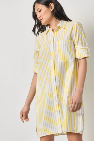 Lilla P  Women's Striped Shirt Dress