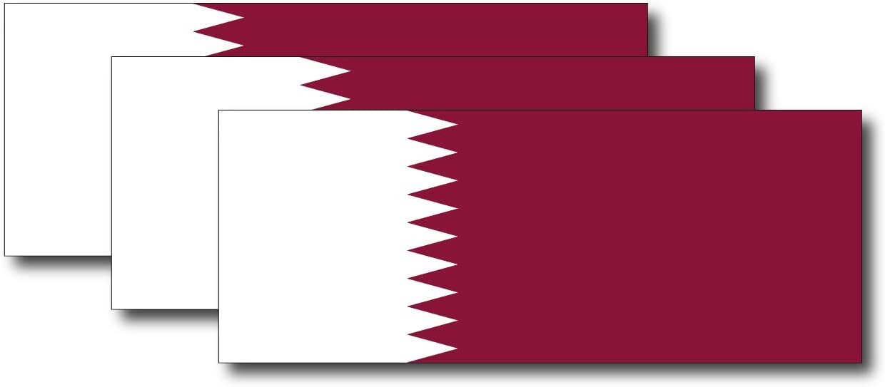 Qatar Flag Sticker (3 Pack)