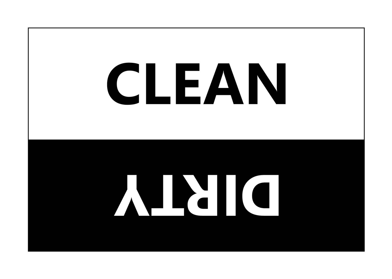 Clean Or Dirty Dishwasher Magnet Sign - Black And White