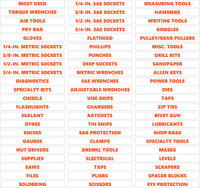 Burnt Orange Inverted Toolbox Organizational Sticker Rounded Labels Ultimate Set