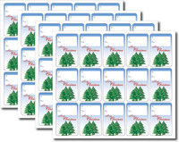 Christmas Tree Gift Tag to and from Sticker Labels 60 PC