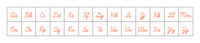 Burnt Orange Inverted Magnetic Cursive Alphabet Letters (Upper and Lower Case)