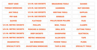 Burnt Orange Inverted Tool Box Organizational Stickers Advanced Set by DCM Solutions