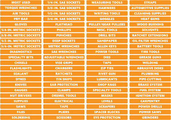 Orange Toolbox Organizational Magnetic Rounded Labels Premium Set by DCM Solutions Orange Toolbox Organizational Magnetic Rounded Labels Premium Set by DCM Solutions