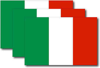 Italy Flag Sticker (3 Pack)